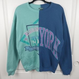Wild Fable Women's S Niagara Falls New York Tourist Split Color Block Sweatshirt